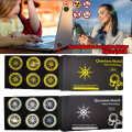 Miniatyrbilde 6 av 10: Anti-stråling Beskyttelsessticker Gull/Sølv EMF-beskytter gold