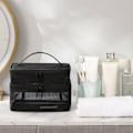 Miniatyrbillede 4 af 10: Makeup Taske Rejse Kosmetik Taske SORT ENKELT LAG black single layer-single layer