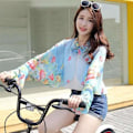 Miniatyrbilde 4 av 10: Dame Sommer Tynn Chiffon Skjorte Kort Topp Sjal