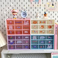 Miniatyrbillede 7 af 10: Opbevaringsboks Desktop Organizer 4 GRIDS HVID 4 GRIDS HVID 4 grids white