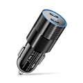 Pikkukuva 3 / 10: 40W USB-C Nopea Auton Latauslaite 2 Porttia Adapteri Kaksois-Type C MUSTA black