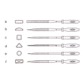 Miniatyrbilde 5 av 10: 6 stk Treraspfiler Assorterte rasper C C C