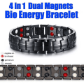 Miniatyrbillede 3 af 10: Magnetisk armbånd terapi smykker SORT Black