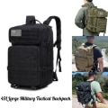 Miniatyrbilde 3 av 6: Militær taktisk ryggsekk Army Molle Bag SVART SVART