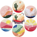 Pikkukuva 1 / 10: 6 kpl / set DIY Diamond painting Coaster Table Placematto AA A