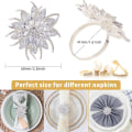 Miniatyrbild 2 av 5: 6st Lotus Flower Servettringar Rhinestone Servettring Serviett