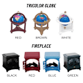 Pikkukuva 2 / 10: Miniatyyritakka Tricolor Globe PUNAINEN TAKATAKA Red Fireplace-Fireplace