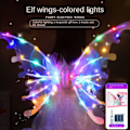 Miniatyrbilde 1 av 10: Alv lysende sommerfuglvinge Elektriske englevinger FARGET LYS colored light