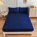 Miniatyrbilde 1 av 10: King Size Sheets Fitted Sheet NAVY BLÅ Navy Blue