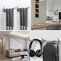 Pikkukuva 4 / 10: 6Pack Coat Hooks Kylpypyyheripustimet MUSTA MUSTA Black