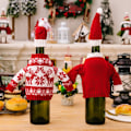 Miniatyrbilde 5 av 10: Jule champagneflaskehatt Vinflaskepose C C C