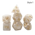 Pikkukuva 1 / 8: 7 kpl / set DND Dice Polyhedral Dice STYLE 1 STYLE 1 Style 1