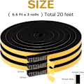 Pikkukuva 2 / 7: 3 rullaa Foam Seal Tape Weather Stripping Foam Weatherstrip