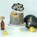 Miniatyrbilde 7 av 10: Gullkuler Kake Toppers Kakedekorasjon GULL 3CM Gold 3cm