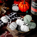 Pikkukuva 5 / 7: 12 kpl Thanksgiving Lautasliina Sormukset Pumpkin Lautasliinapidike Metalli