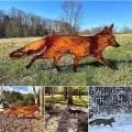Miniatyrbillede 6 af 10: Fox Garden Stake Metal Ræve Have Decor A-40CM A-40CM A-40CM