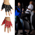 Miniatyrbilde 7 av 10: Punk Gloves Half Finger Gloves SVART SMAL RIVET SMAL RIVET black smal rivet-smal rivet