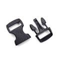 Miniatyrbillede 3 af 10: 2stk Side Release Spænde Buede Paracord Spænder SORT Black