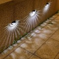 Miniatyrbillede 8 af 10: 2STK LED Solar Light Udvendig Væglampe SORT VARM LYS VARM Black Warm light-Warm light