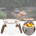 Miniatyrbild 9 av 10: 10/20L hopfällbar rund hink Utomhusvandring Resebärbar transparent 10L-10L