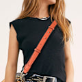 Miniatyrbillede 4 af 10: Håndtaskerem i ægte læder Skulder Crossbody-rem SORT black