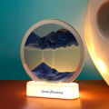 Miniatyrbild 9 av 10: 3D Moving Sand Art Bordslampa Kvicksand Målning Nattljus Red