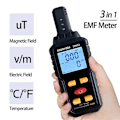 Miniatyrbillede 5 af 8: EMF Meter Radiation Detector Meter LCD EMF Detektor