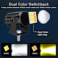 Miniatyrbillede 3 af 10: 1/2 STK LED Forlygte Motorcykel Køre Spotlight 2 STK 2 STK 2pcs