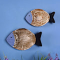 Miniatyrbillede 1 af 6: 2 stk Fiskeformet Vægdekoration Fiskeformet hængeplade