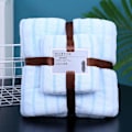 Miniatyrbillede 1 af 9: 2 STK Hurtigttørrende badehåndklæder Microfiber Vaskeklude BLÅ blue