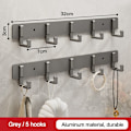 Miniatyrbild 8 av 10: Vägg Dörrkrok Vardagsrum Dörrkrok GRÅ 3 KROKAR 3 KROKAR Grey 3 hooks-3 hooks