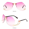 Pikkukuva 4 / 10: Reunuksettomat aurinkolasit Wrap Auringonlasit GRADIENT PINK