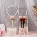 Miniatyrbillede 5 af 10: Makeup Børste Holder Kosmetik Holder PINK WHITE BEADS PINK HVID pink white beads