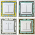 Miniatyrbilde 4 av 9: Lysbryterdeksel Surround Socket Ramme GUL yellow
