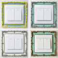Miniatyrbilde 4 av 9: Lysbryterdeksel Surround Socket Ramme KAFFE coffee