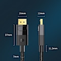 Miniatyrbillede 6 af 10: Display Port Kabel DP 1.4 2M 2m