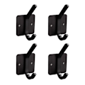 Miniatyrbilde 1 av 10: 4stk Håndklekrok selvklebende kroker SVART FIRKANT FIRKANT black Square-Square