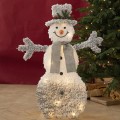 Miniatyrbillede 6 af 10: Blinkende snemandsstatue Led lys snemand 118X85CM 118x85cm
