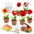 Pikkukuva 1 / 10: Virkkausneulesarjat Kukkavirkkaussarja RED FLOWER-6 KPL PUNAINEN Red Flower-6Pcs