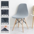 Miniatyrbilde 5 av 6: Solid Color Shell Stoltrekk Stretch Armless Spisestuestoltrekk coffee
