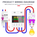Miniatyrbilde 6 av 10: Elektrisk energimåler AT4PW Smart Switch WIFI Rail Meter 100A