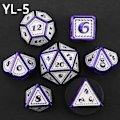 Pikkukuva 1 / 8: 7kpl/ set DND Metallioppa Polyhedral Noppa YL-5 YL-5 YL-5