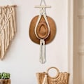 Miniatyrbillede 3 af 10: Macrame Hattehylde Hat Displaystativ LAG LAG layer