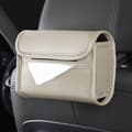 Bil Tissue Box Hållare Bil Center Console Armstöd Servett Box Beige