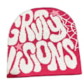Miniatyrbillede 5 af 10: Strikkehue Hue Beanie Bonnet RØD&HVID red&white