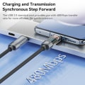 Pikkukuva 4 / 9: Mobiilidatakaapelin latauskaapeli 1M100W C-C GREY 100W C-C GREY 1m100W C-C Grey