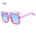Miniatyrbillede 1 af 10: Crystal Oversized Solbriller Diamond Solbriller C20 C20 C20