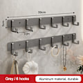Miniatyrbild 9 av 10: Vägg Dörrkrok Vardagsrum Dörrkrok GRÅ 4 KROKAR 4 KROKAR Grey 4 hooks-4 hooks