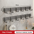 Miniatyrbillede 9 af 10: Væg Dørkrog Stue Dørkrog GRÅ 4 KROGE 4 KROGE Grey 4 hooks-4 hooks