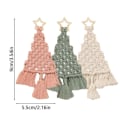 Miniatyrbilde 2 av 6: Christmas Tree Macrame Kit Juletre Håndlaget vindu